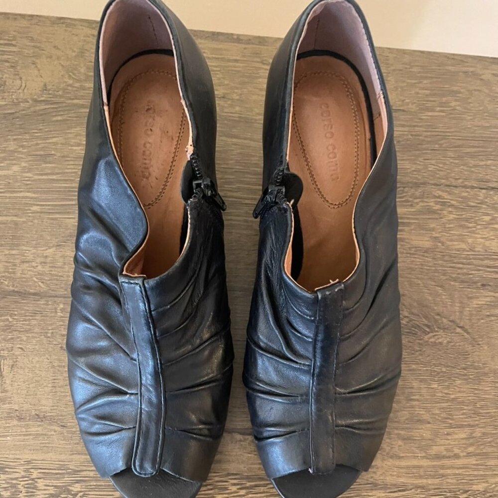 Corso Como Leather Open Toe Heel Size 9 1/5 - image 2